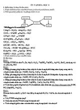 Tài liệu ôn tập học kỳ II môn Hóa học 8